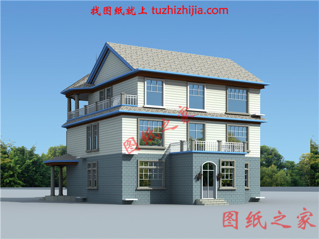 三层新农村住宅房屋设计图，温馨美观的户型