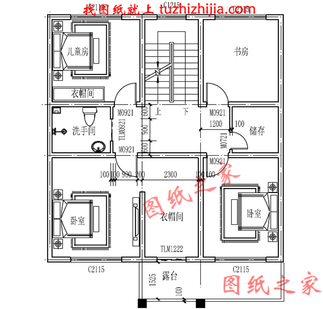 新农村三层楼房设计图,占地90平米,带车库,带大露台
