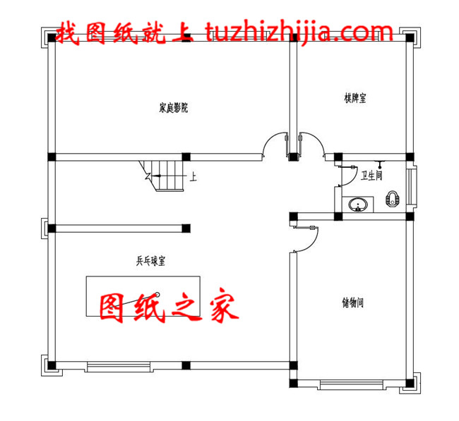 带地下室二层别墅户型设计图，占地140平左右