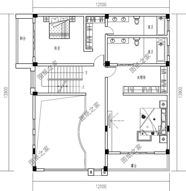 160平方米三层别墅户型图纸及全套施工方案