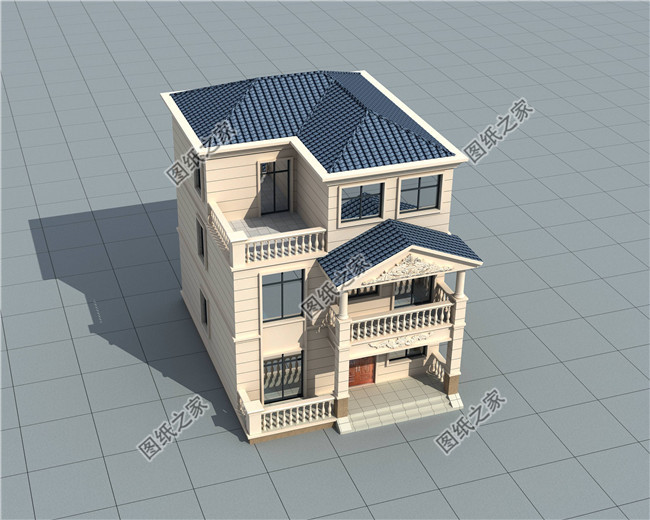 房屋预算25万以内的三层别墅房屋设计图纸及效果图