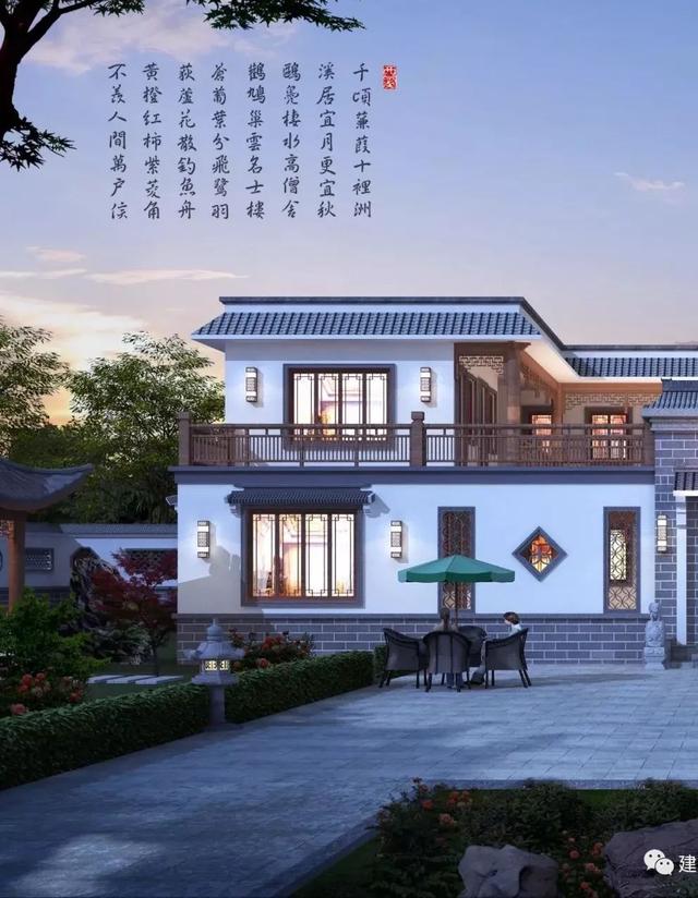 新中式平屋顶四合院别墅,可以出租可以做民宿