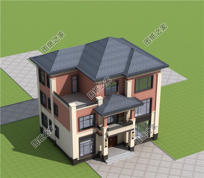 125平方米新农村自建三层别墅建筑设计图纸及效果图