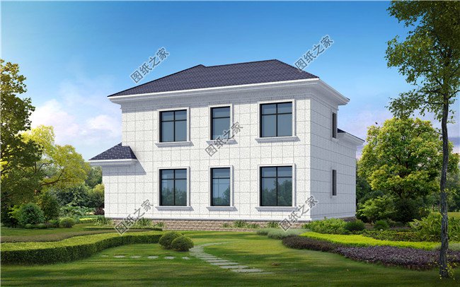 120平方米湖南新农村欧式二层别墅设计图纸