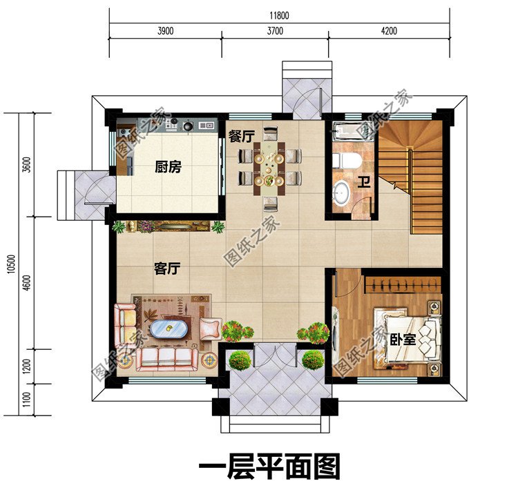 100平新农村三层复式房屋别墅设计图纸，造价30万左右