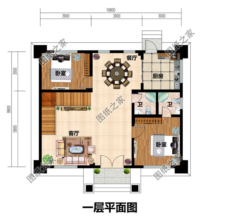100平方米二层古典中式小别墅设计图