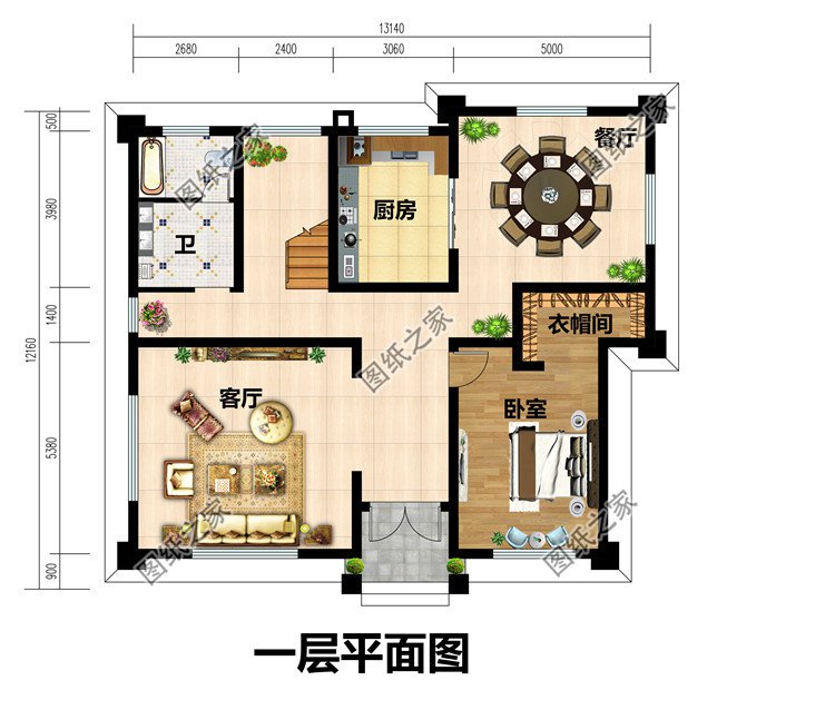 二层半新中式别墅设计图