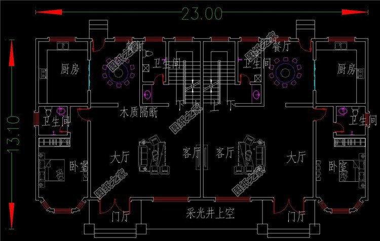 农村六间别墅图纸大全图片