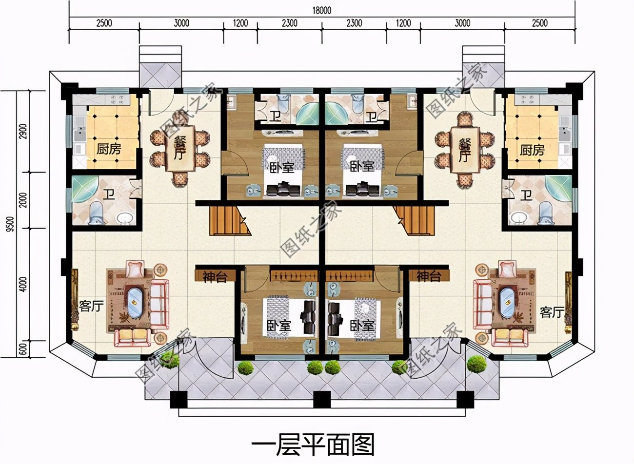 农村六间房平面图设计图片