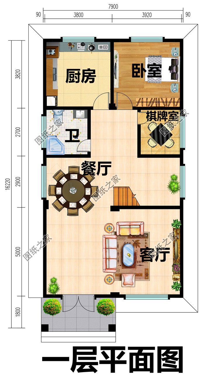 農村平屋頂三層自建房設計圖,盡享農村幸福生活,非常適合農村建造