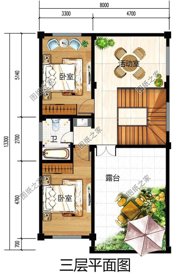 一百平方三层设计图图片