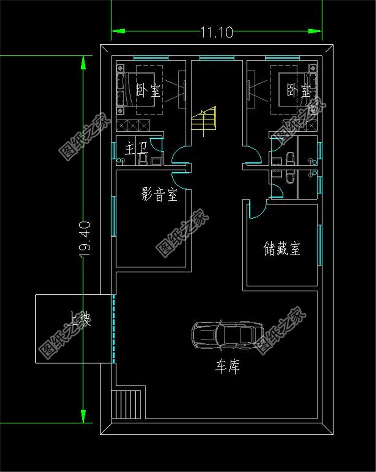 带架空层别墅设计方案布局1