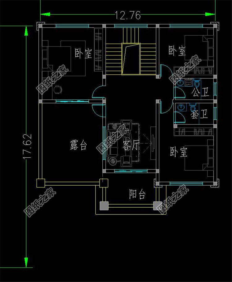 农村自建房别墅设计图布局3