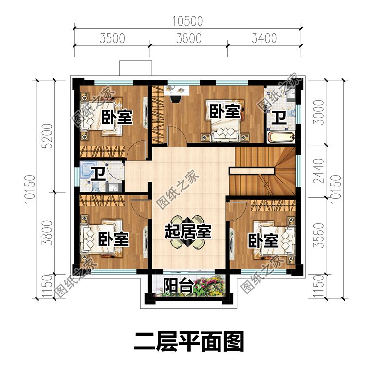 三间二层农村自建房3