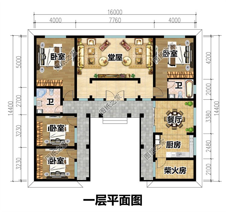 新中式别墅一层自建房2