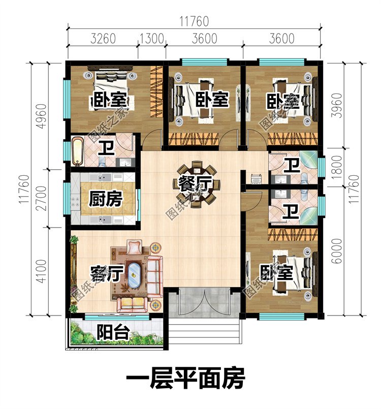 现代风平屋顶一层自建房2