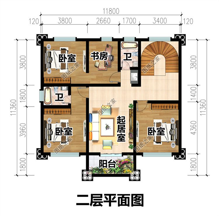 二层自建房子最新款设计图3