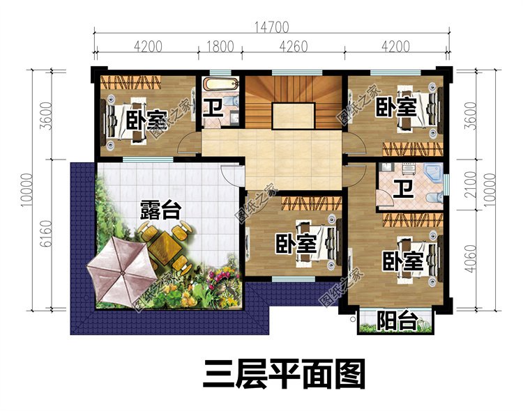 农村自建房三层设计图4