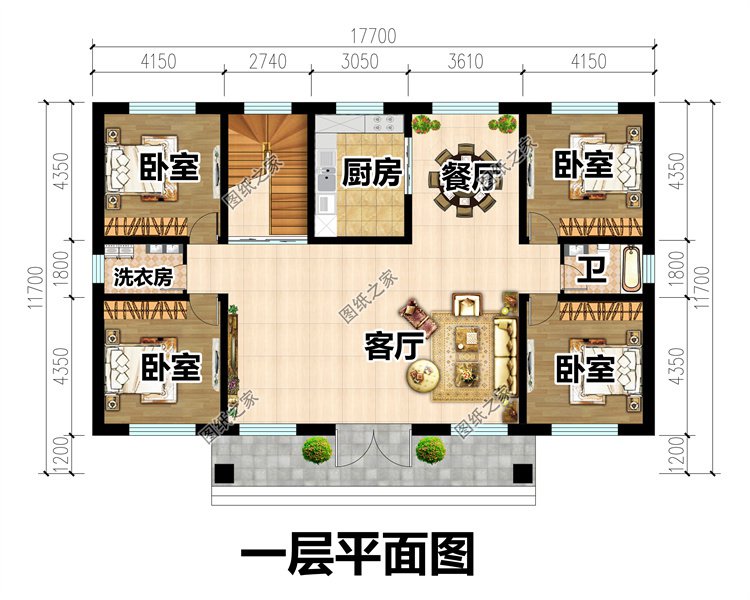 二层自建房别墅设计图2