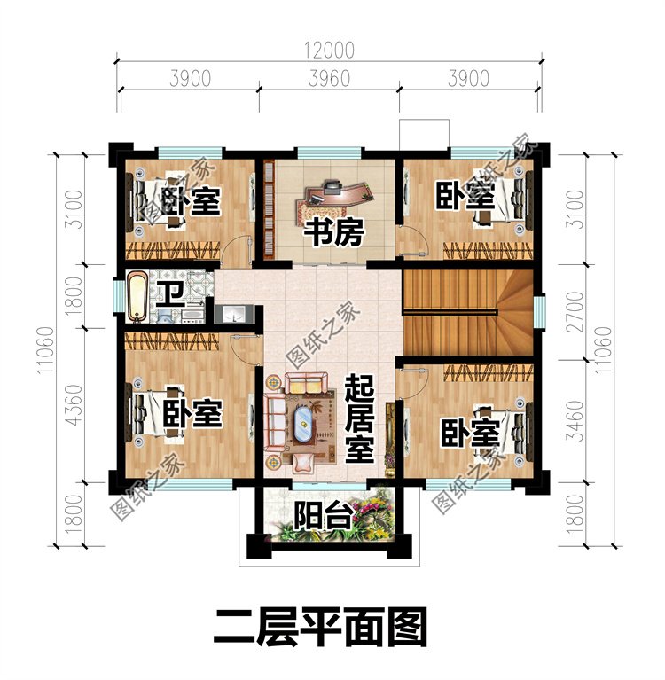 二层农村自建房设计图3