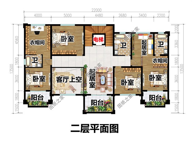 五开间农村别墅设计图3