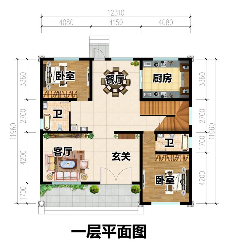 精致实用二层农村自建别墅2