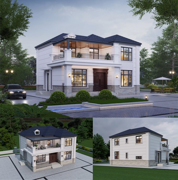 简洁大气二层别墅设计1