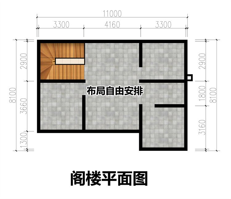 实用简单二层自建房设计图4
