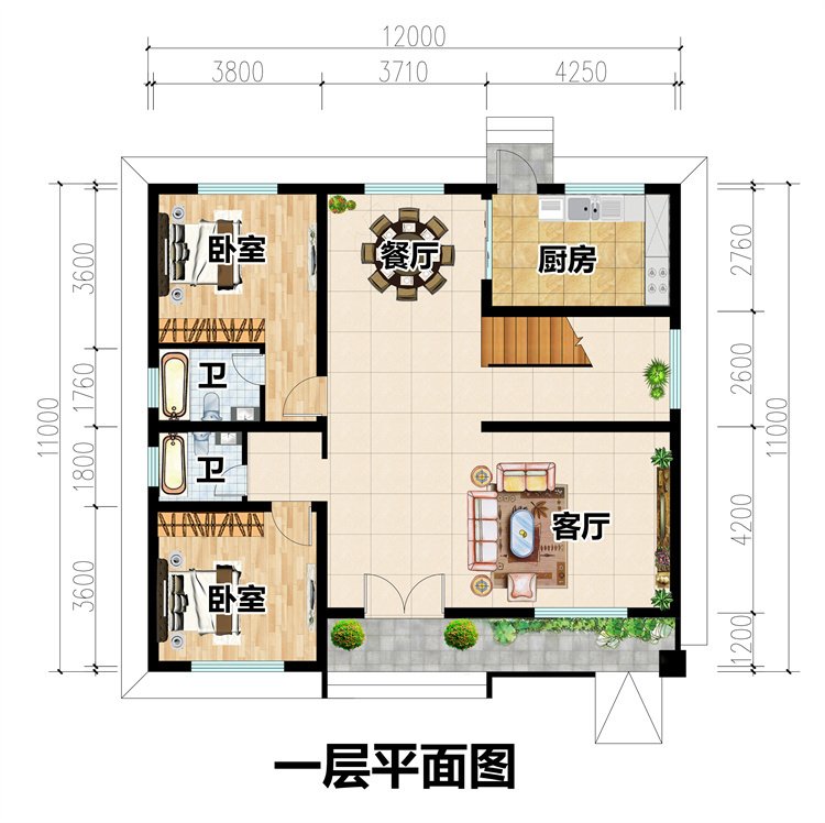 三层现代风自建房设计图2