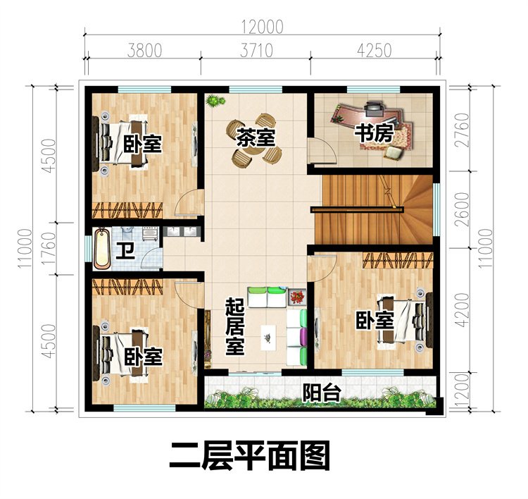 三层现代风自建房设计图3