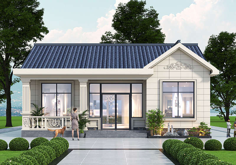 面宽12米进深11米一层农村养老自建房设计图，简单实用