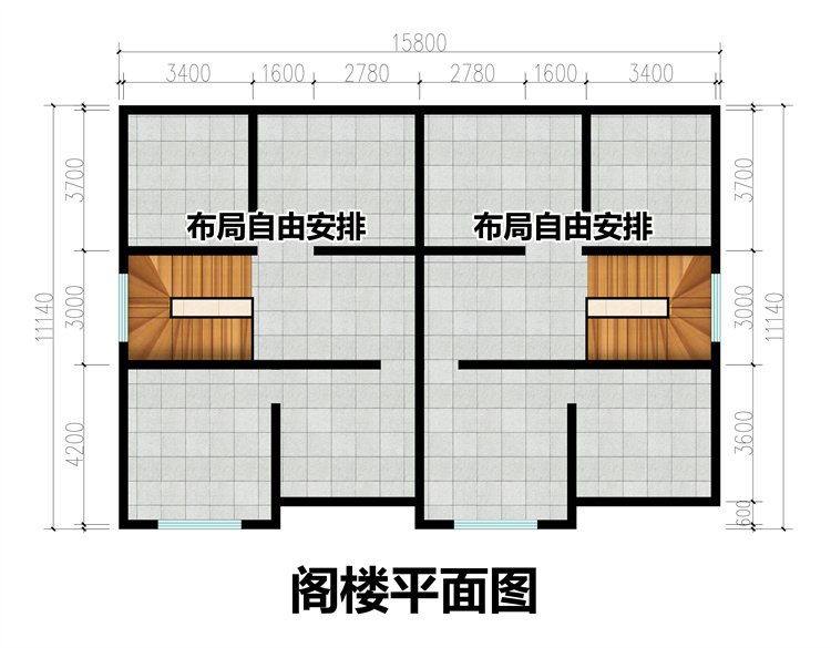 二层双拼别墅设计图4