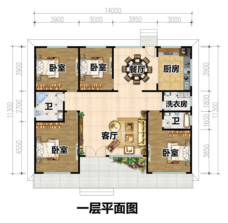 一层乡村养老房小别墅2