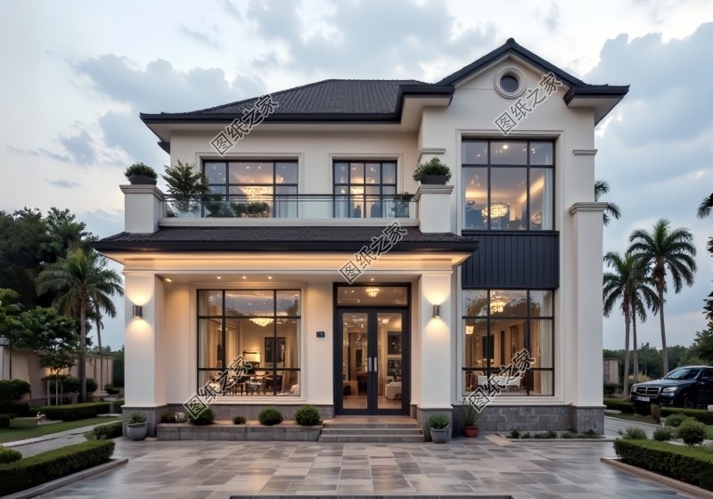 最新实用二间二层小型别墅设计图，美观、经济、实用!