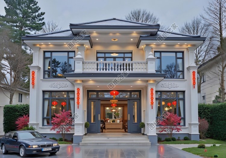 流行款！二层官帽房别墅设计图，寓意升官发财添贵气！